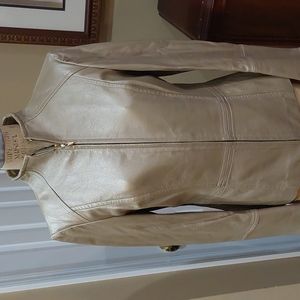 Gold Leather St. John Jacket